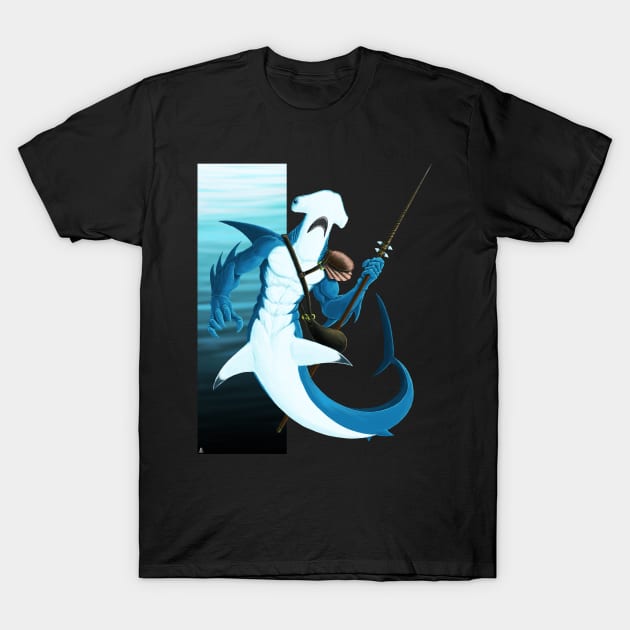 Hammerhead Merfolk T-Shirt by adefelice